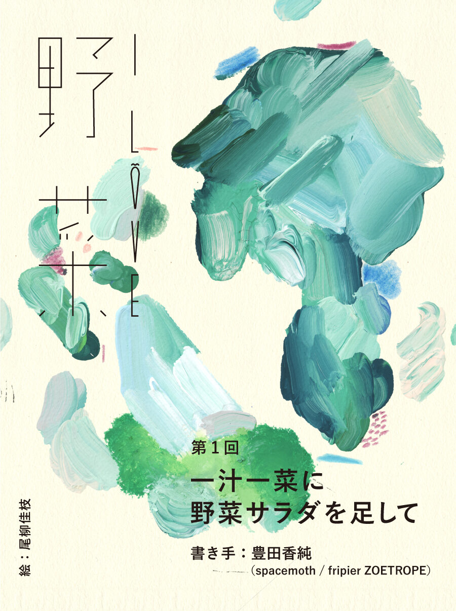 一汁一菜に野菜サラダを足して