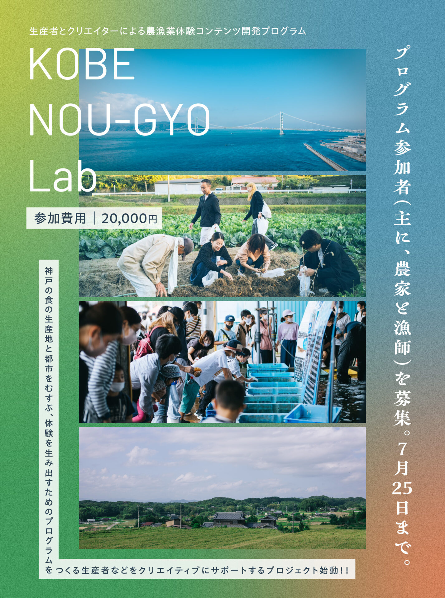 「KOBE NOU-GYO Lab」(神戸農漁ラボ)参加者募集開始!